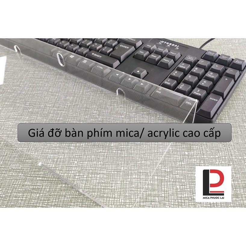 Giá đỡ bàn phím máy tính acrylic trong suốt/Chân đế bàn phím mica kiểu chữ Z