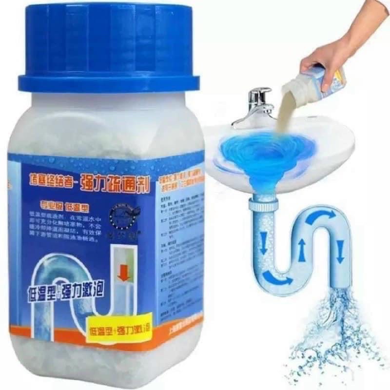 Bột thông cống, thông tắc bồn cầu, bồn rửa chén mẫu mới 2023 công nghệ Nhật