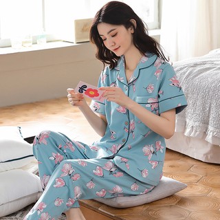 Bộ Pijama cộc tay nhẹ nhàng, sang trong, vải cotton 100% siêu thoáng mát