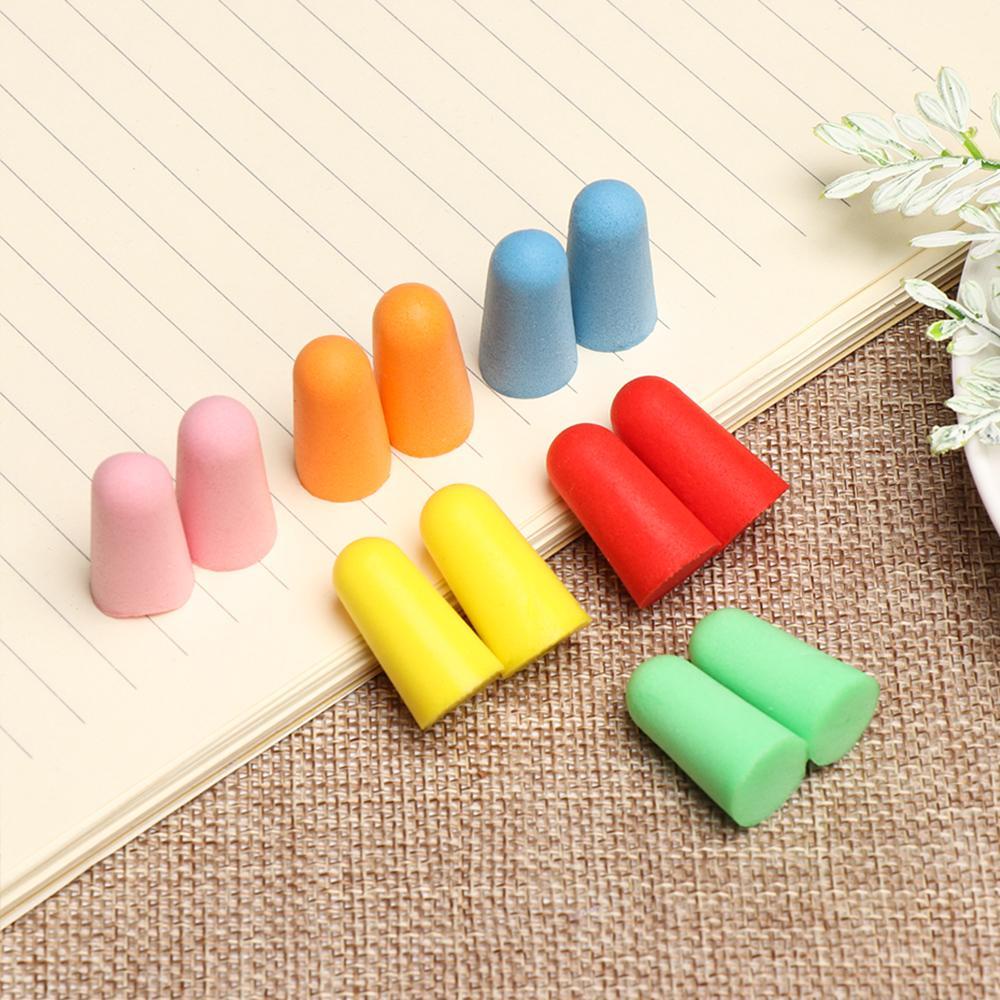Set 10 Cặp Nút Bịt Tai Chống Ồn Mềm Mại Màu Sắc Ngẫu Nhiên
