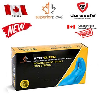 Găng tay kháng khuẩn SUPERIOR RDCNPF KeepKleen® Blue 4 Mil Powder-Free Disposable Nitrile Gloves x 100pc, Size S, M, L