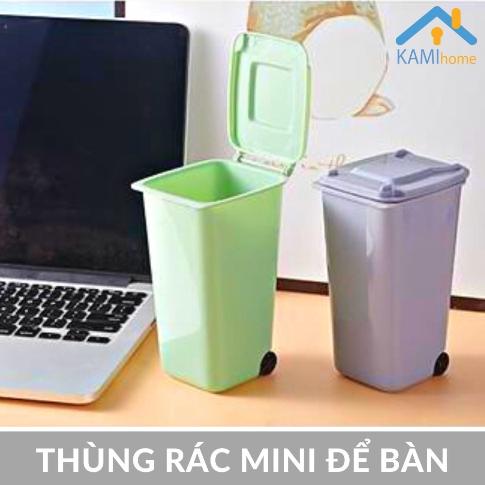 Thùng rác để bàn kiêm Hộp cắm bút trang trí hình Vuông KMVN 70044.70043