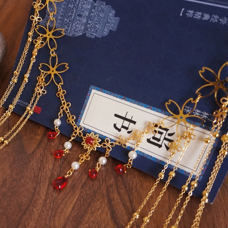 Chuỗi Dây Đeo Đầu Đính Đá Phong Cách Trung Hoa Xinh Xắn Cho Nữ