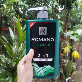 [DATE MỚI] Tắm gội 2 trong 1 Romano Classic 650g