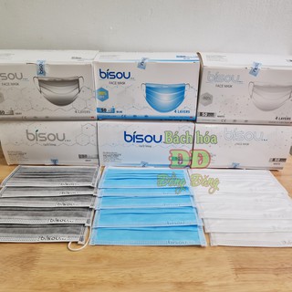 Khẩu trang y tế  BISOU 4 lớp (50 Cái/ hộp)