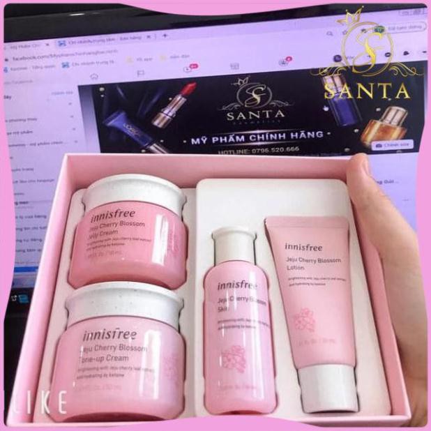 [CHÍNH HÃNG] SET DƯỠNG INNISFREE ĐÀO FULL SIZE (HỒNG) | BigBuy360 - bigbuy360.vn