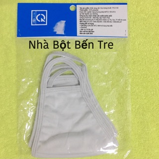 (3 cái) Khẩu trang vải 2 lớp kháng khuẩn 30 lần giặt TPG- Hàng cty (Kèm video thật)