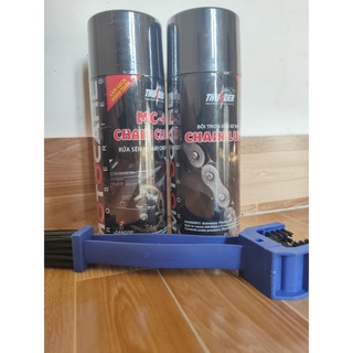 Bộ Combo Bôi trơn dưỡng sên Thunder 400ml vệ sinh sên MC-40 400ml tặng bàn chải sên chuyên nghiệp