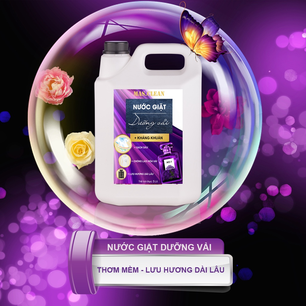 Nước giặt hữu cơ Mas.Clean - can 10kg siêu tiết kiệm
