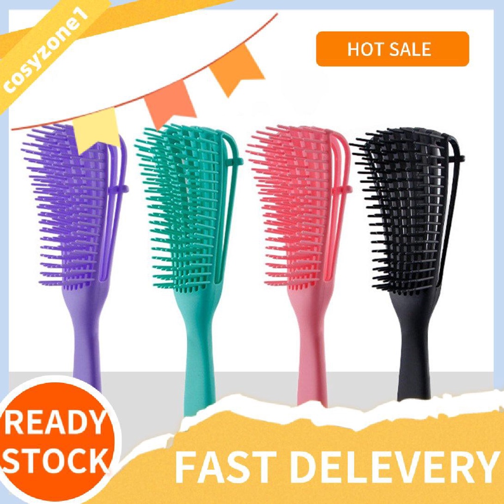 ☃ cosyzone1 ☃ Massage Hair Brush Detangling Wet Hair Comb For Curly Wet Dry Oil Thick Hair