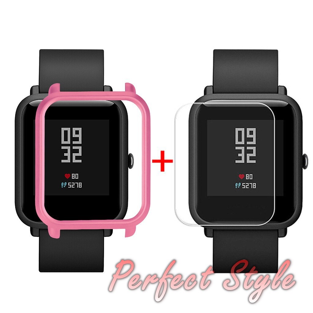 Combo ốp viền bảo vệ kèm dán màn Amazfit Bip