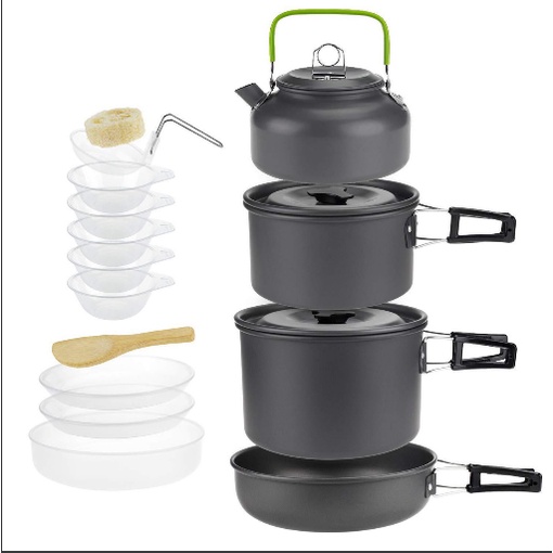 Bộ nồi siêu chảo chống dính DS-508 16 chi tiết dành cho 4-6 người