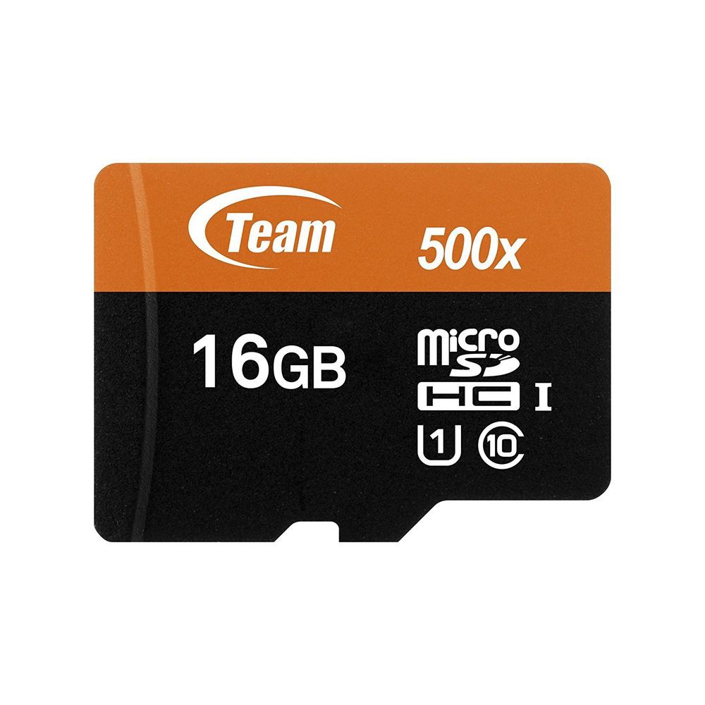 Thẻ nhớ microSDHC Team Group 16GB 500x upto 80MB/s class 10 U1 kèm Adapter (Cam) - Hãng phân phối chính thức