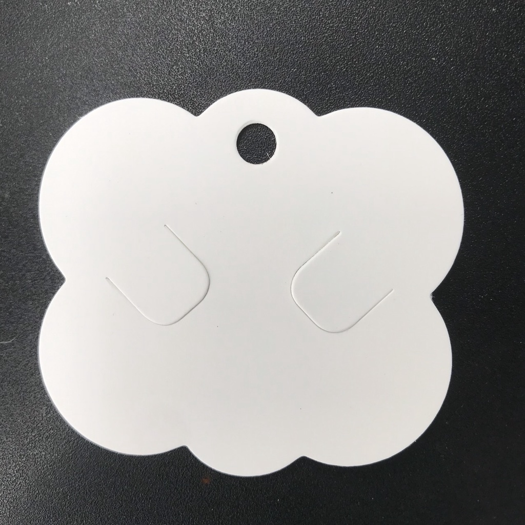 100  bìa cài kẹp tóc, cài áo,  Tem giấy cứng kẹp tóc nhiều mẫu size 6x6cm