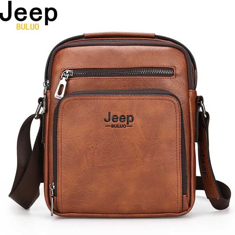 JEEP BULUO Túi đeo chéo vai bằng da thời trang sành điệu cho nam