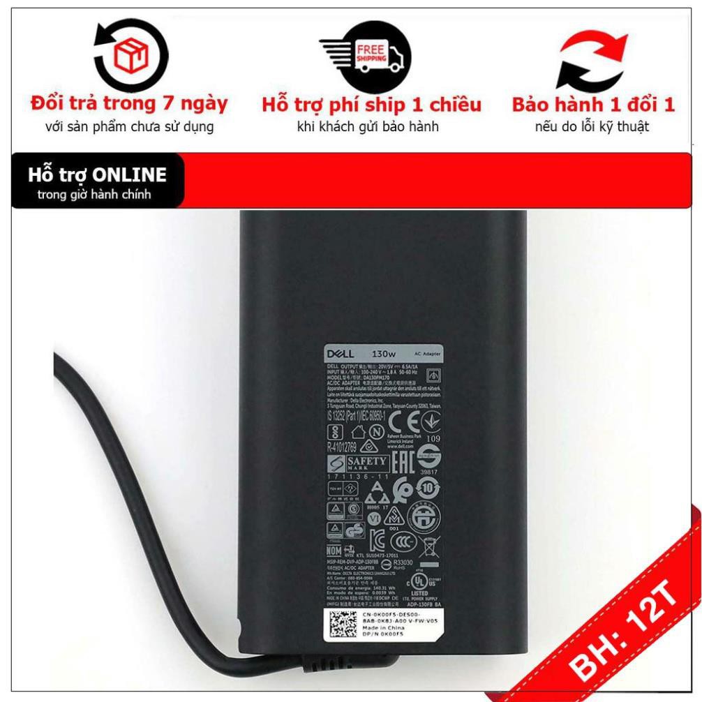 [BH12TH] ⚡️[Sạc zin] Sạc laptop Dell 20V - 6.5A - 130W (5V - 1A) Chân C ZIN