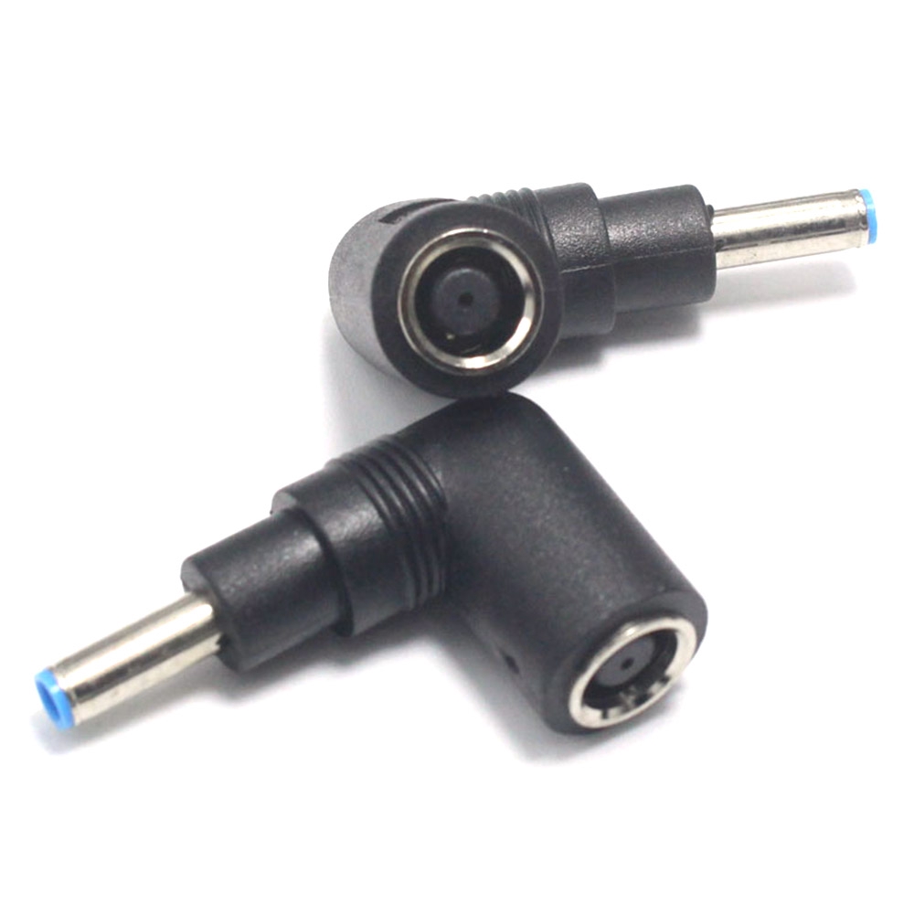 Đầu chuyển đổi 7.4*5.0mm thành 4.5*3.0mm cong góc phải màu xanh dương dành cho laptop HP/Dell