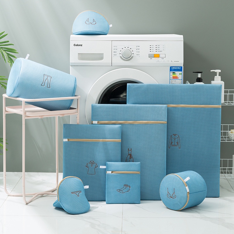 Túi Lưới Giặt Đồ Lót / Vớ Nhiều Màu Chống Biến Dạng Có Khóa Kéo