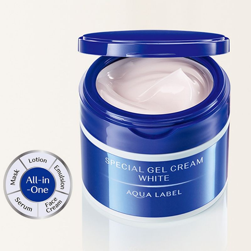 Có quà tặng kèm>kem shiseido aqualabel 5 in 1