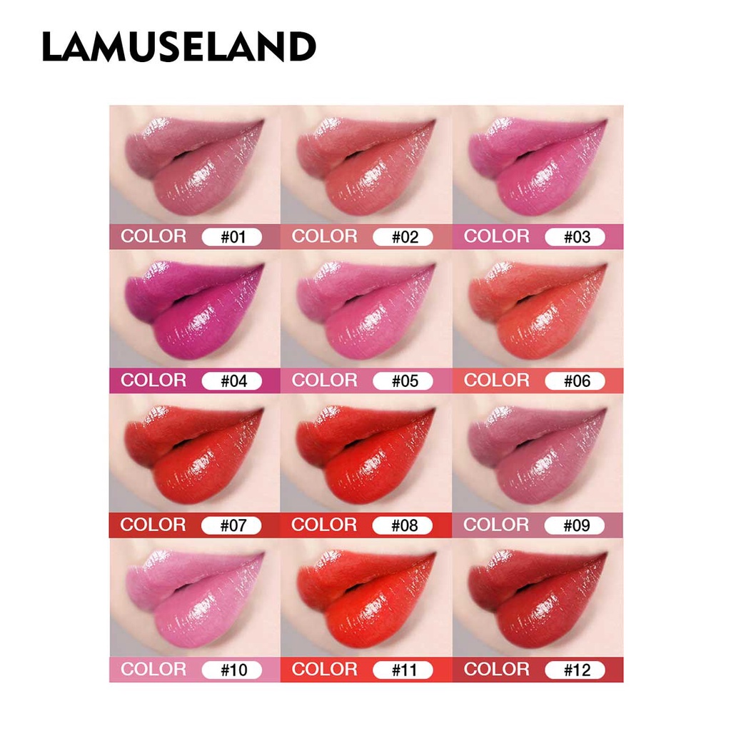 Bộ Son Môi Du Lịch Lamuseland L18L12 Mini Có Chất Lì Lâu Trôi Đáng Yêu Tiện Lợi