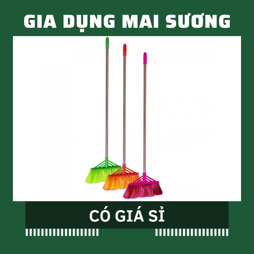 [Giá Sỉ] Chổi Nhựa Cước Quét Nước Cào Nước Cán Inox, Cán Nhựa