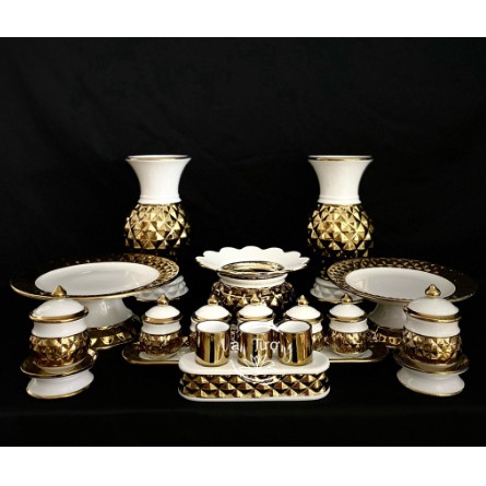 Bộ thờ cúng mạ vàng hoàng kim sứ cao cấp
