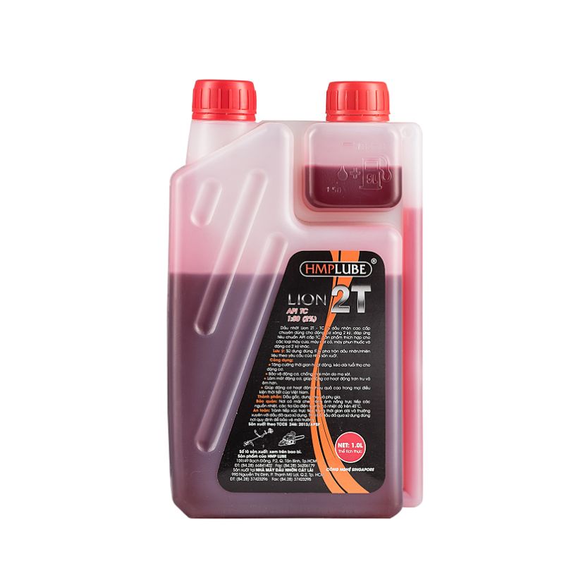 Nhớt 2 thì cao cấp Lion, sử dụng cho cư lốc, máy phát cỏ, xe máy 2 thì.