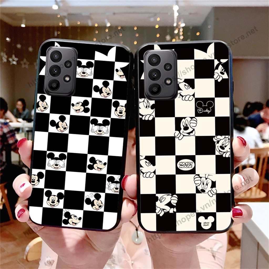 Ốp lưng Samsung A13 / A23 / A33 / A53 / A73 trái tim họa tiết caro, mikey họa tiết beabrick kaws cute