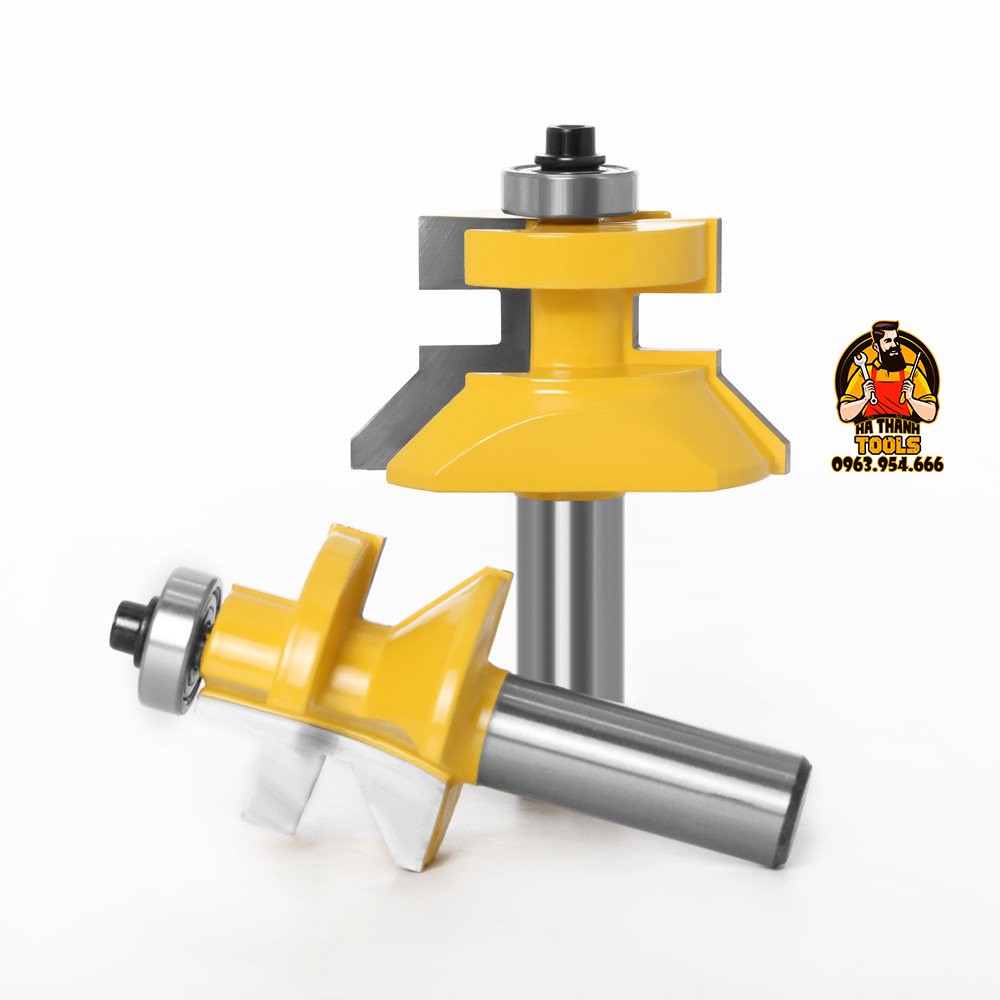 Bộ 2 Mũi Phay Gỗ Ghép Ván Tường, Ván Sàn Độ Dày 15 - 40mm