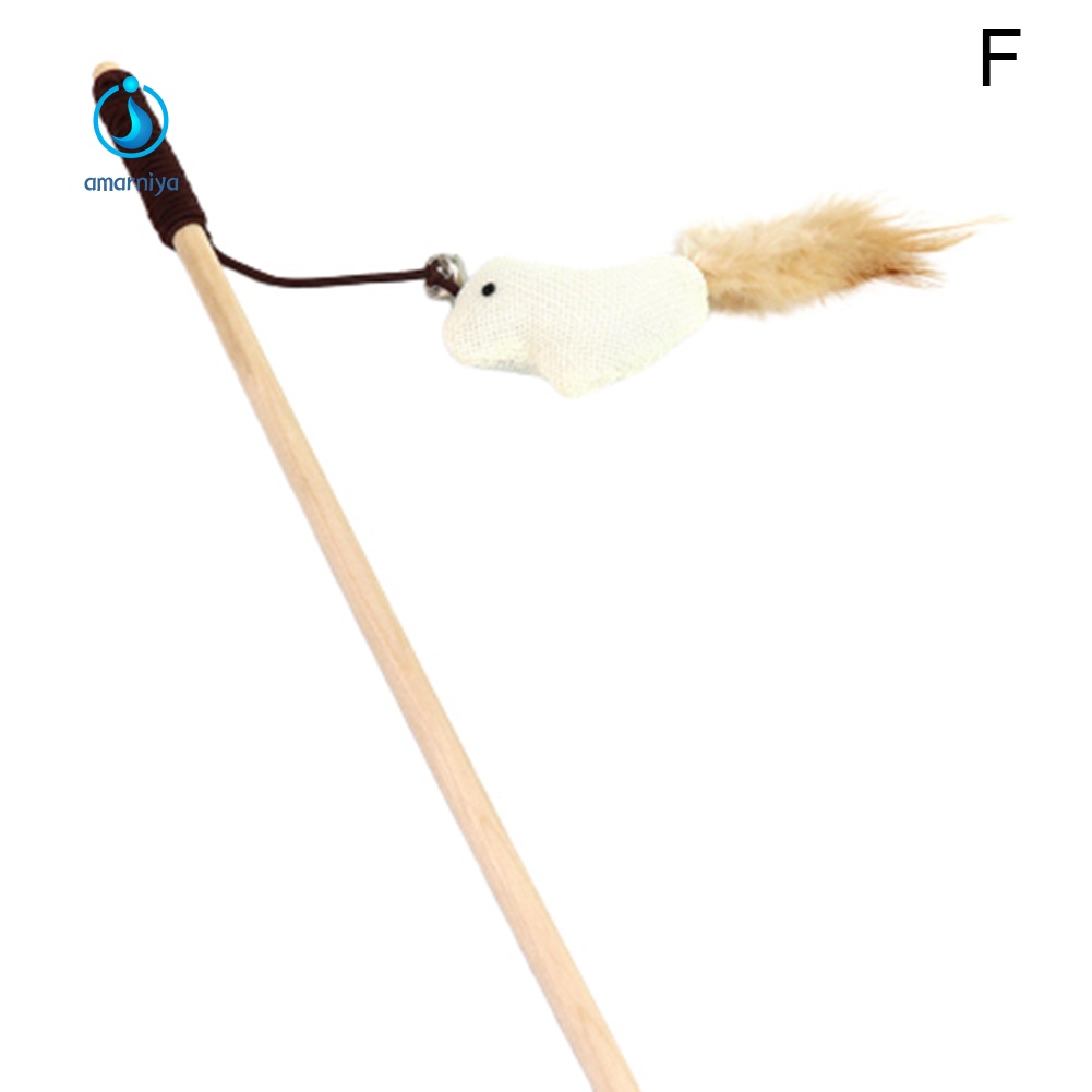 Gậy Gỗ Gắn Lông Vũ / Chuột Giả Đồ Chơi Cho Mèo Cưng