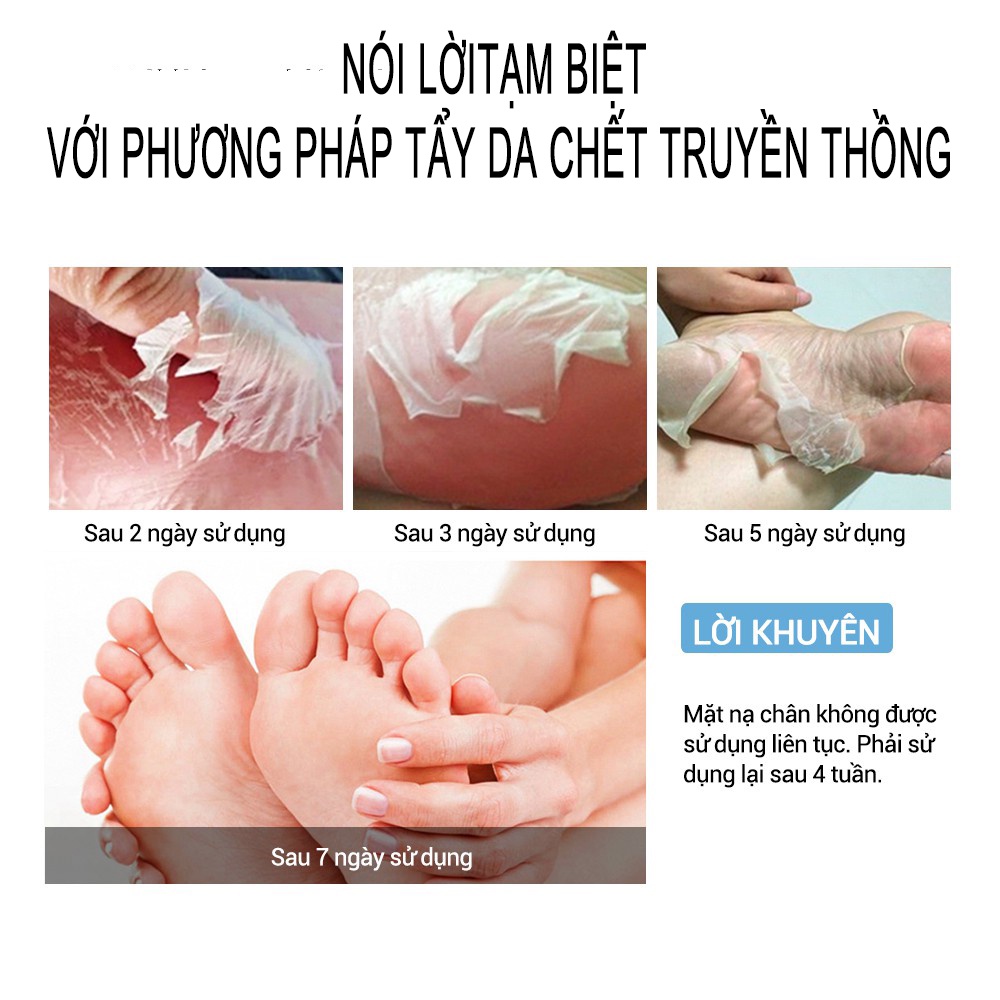 Cặp mặt nạ chân lột da chết lột da da nứt nẻ khô ráp BISUTANG hiệu quả trong 2-7 ngày MOCCO Nội địa trung