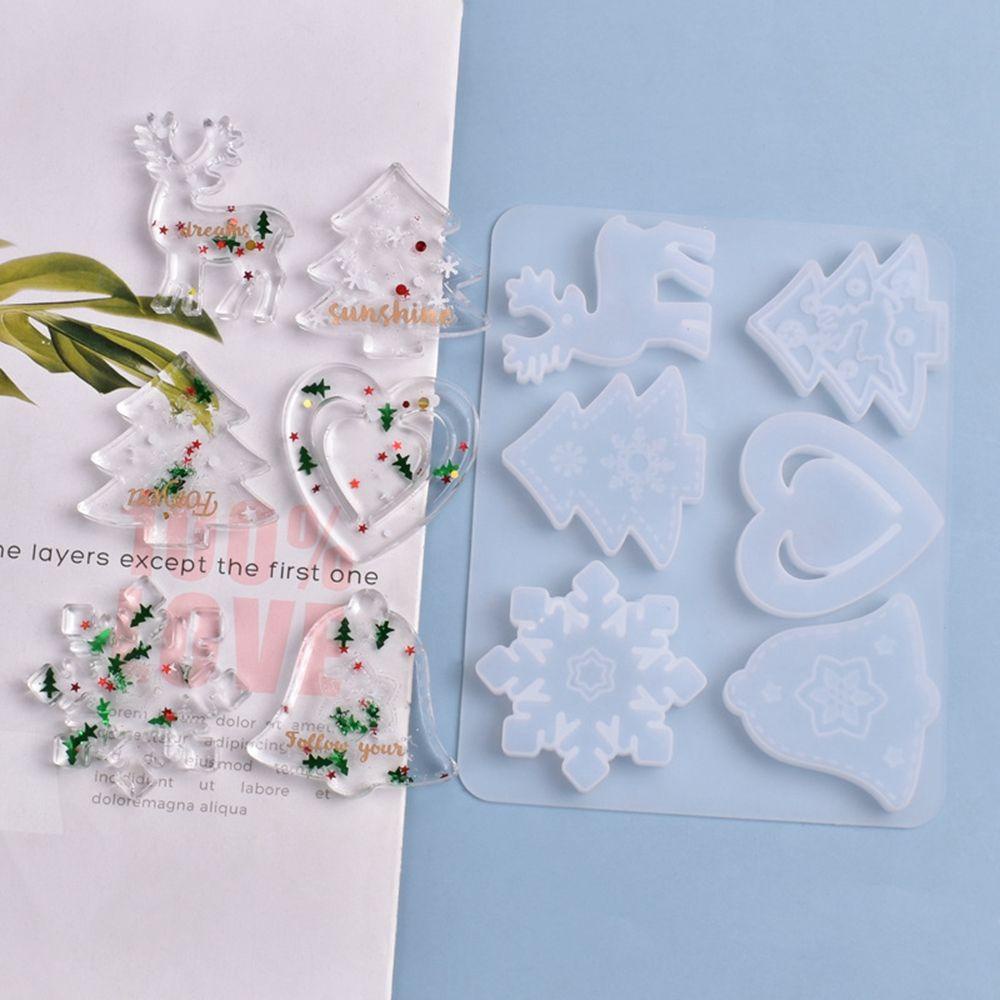Khuôn Silicone Làm Mặt Dây Chuyền Trang Trí Cây Thông Giáng Sinh