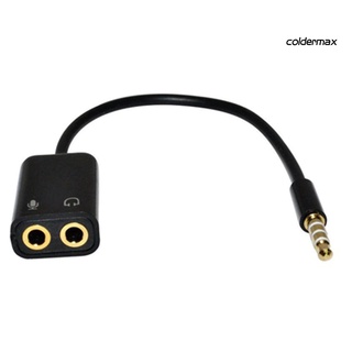 COLD ＊  3.5mm Audio Splitter Cable Small Compatible Plastic Practical Audio Adapter for Mic