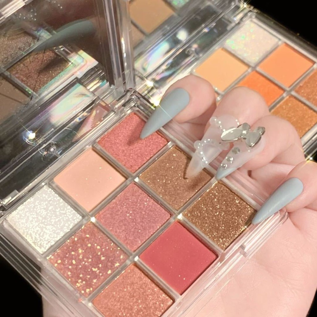 Bảng mắt 9 Ô Eye Palette Tông màu nâu cam vàng nhũ INSFANY (M2)