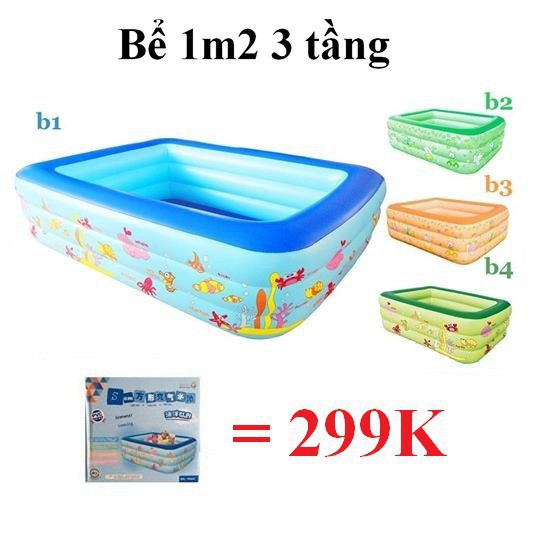 [Giá sỉ] [Siêu Sale]  Bể Bơi Phao 1m2 2 tầng, 3 tầng hàng Cao cấp (Tặng kèm bộ miếng vá + hướng dẫn sd)