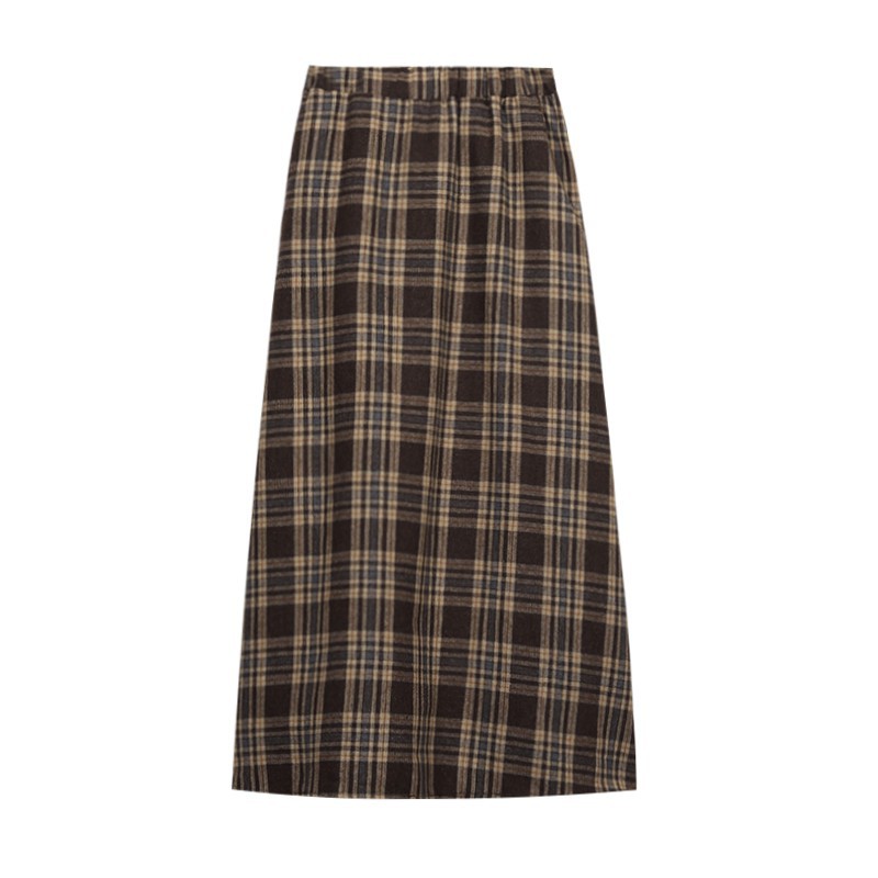 [ORDER] CHÂN VÁY SUÔNG KẺ CARO MÀU NÂU VINTAGE ULZZANG | BigBuy360 - bigbuy360.vn