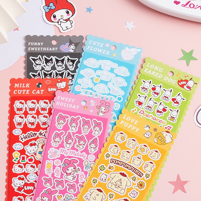 Sanrio Nhãn Dán Trang Trí Điện Thoại / Nhật Ký Hình Chú Chó Goo Camela Di Yugui Đáng Yêu DIY