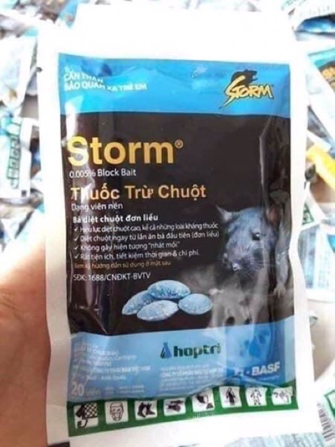  Thuốc diệt chuột sinh học storm gói 20 viên