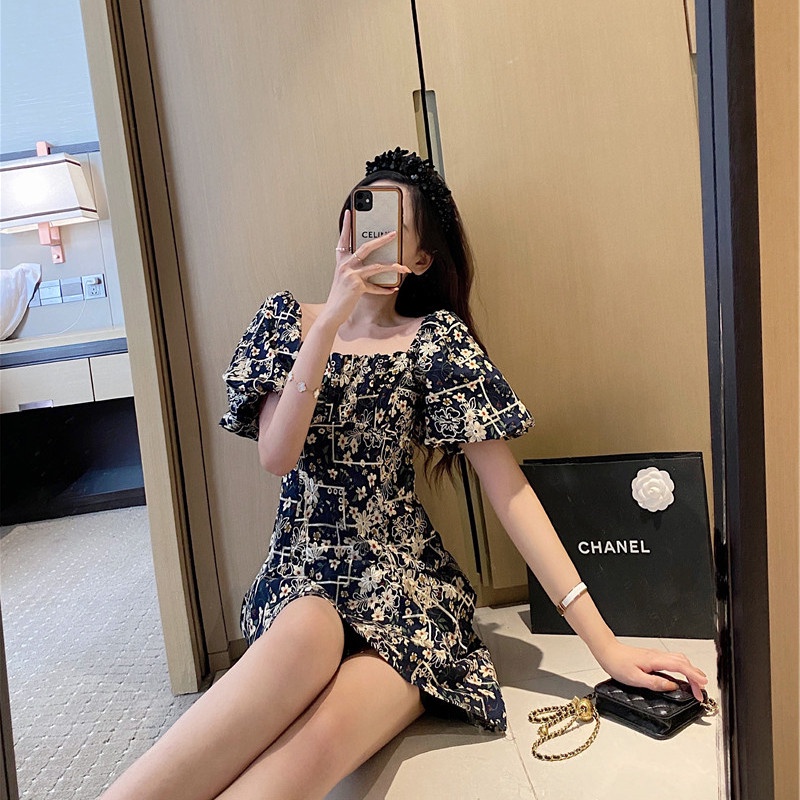Đầm Perty in hoa thời trang mùa hè phong cách Hàn Quốc cho nữ