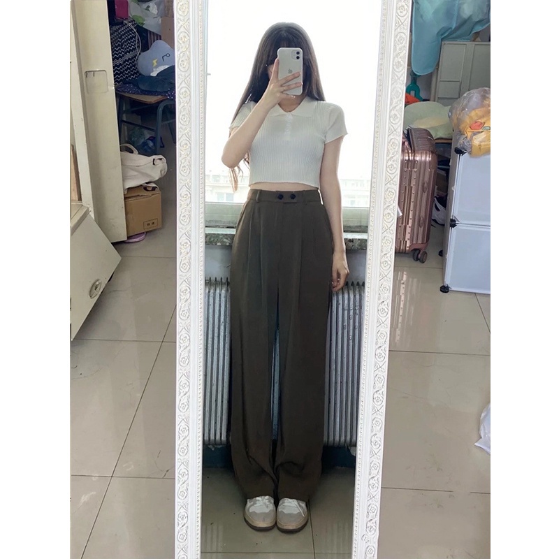 Quần Dài Ống Rộng Thời Trang Hàn Quốc Cho Nữ