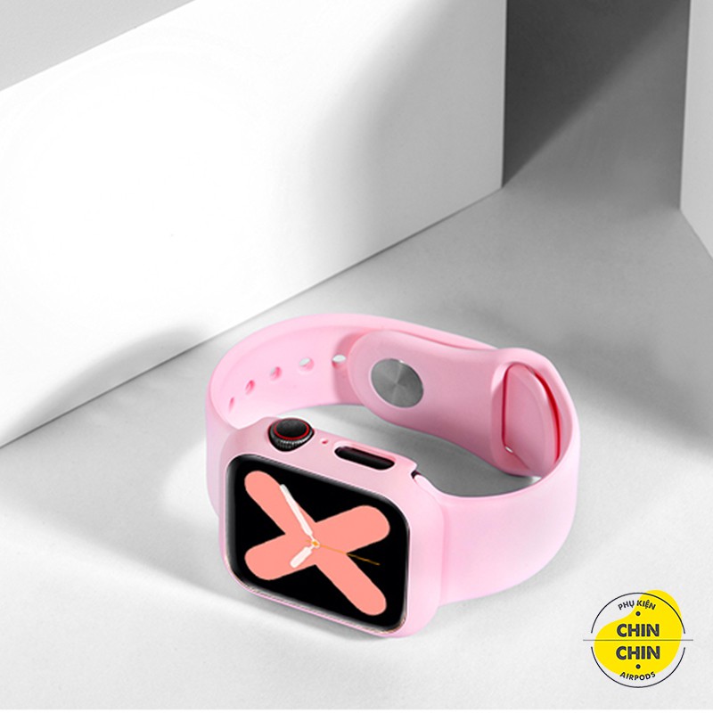 Combo Dây Và Ốp Bảo Vệ Bằng Silicone Cho Đồng Hồ Apple Watch Series 6/5/4/3/2/1/SE Size 38/40/42/44mmm - Chinchin Case