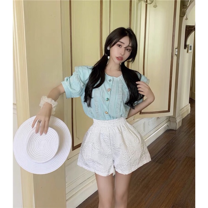 Quần sooc phồng hoa nổi QC siêu đẹp (ảnh thật) | BigBuy360 - bigbuy360.vn