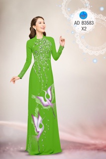 Vải áo dài in hình con hạc