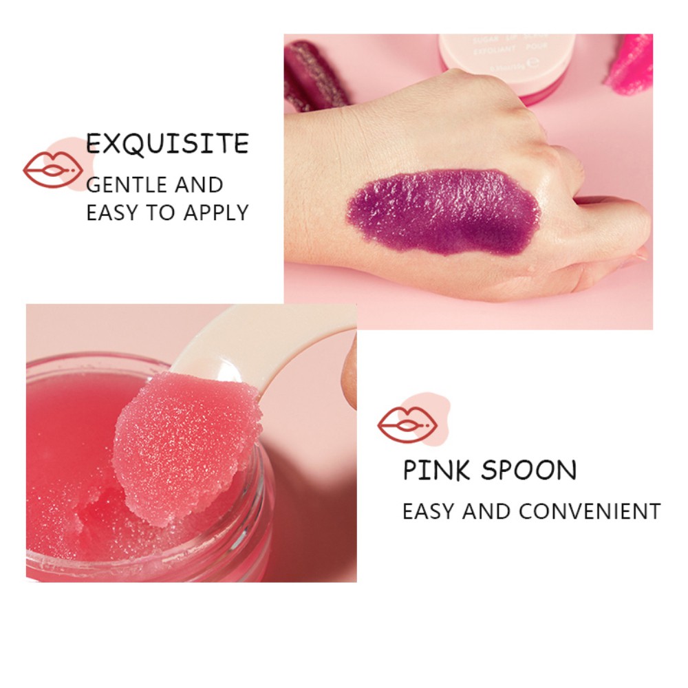 [ready] Lip Care Scrub Smooth Moisturizing Exfoliating Balm Labial Exfoliate Cream Enhancer Anti Aging Wrinkle Natural Gel Máscara Facial Hidratante, Esfoliante, Anti-Secagem Suave, Brilhante, Lábios, Creme, Lábio Lip Skin Care Lip Scrub Smooth MOLI