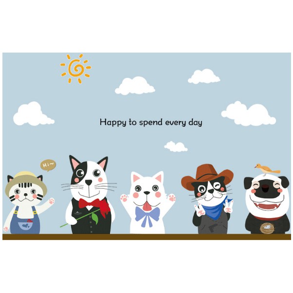 Decal dán tường - Chó Hiện đại 04