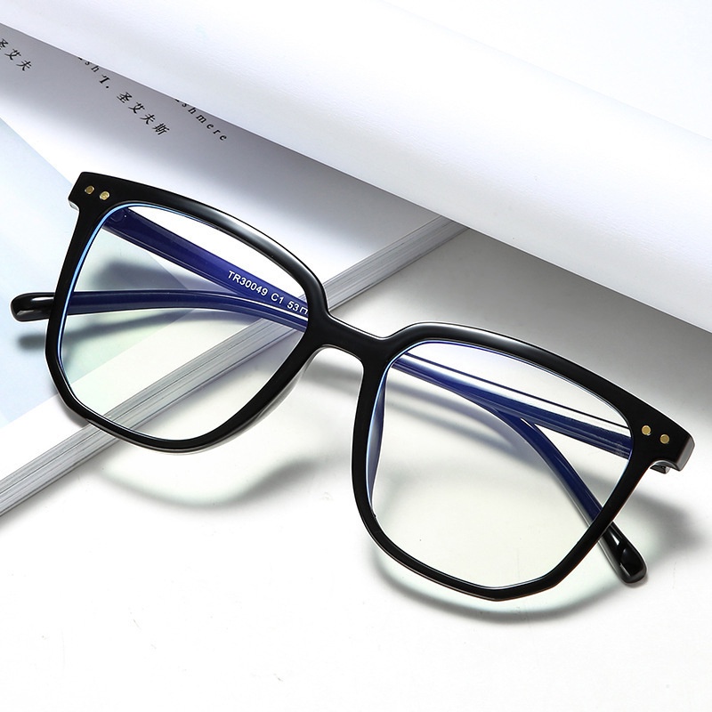 Mắt Kính Gọng Vuông Trong Suốt Chống Ánh Sáng Xanh Thời Trang Hàn Quốc