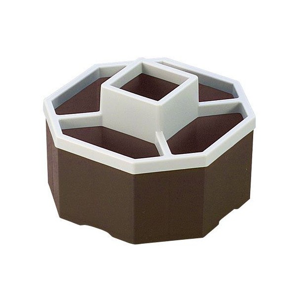 Hộp đựng bút, điều khiển dáng tròn (màu nâu)