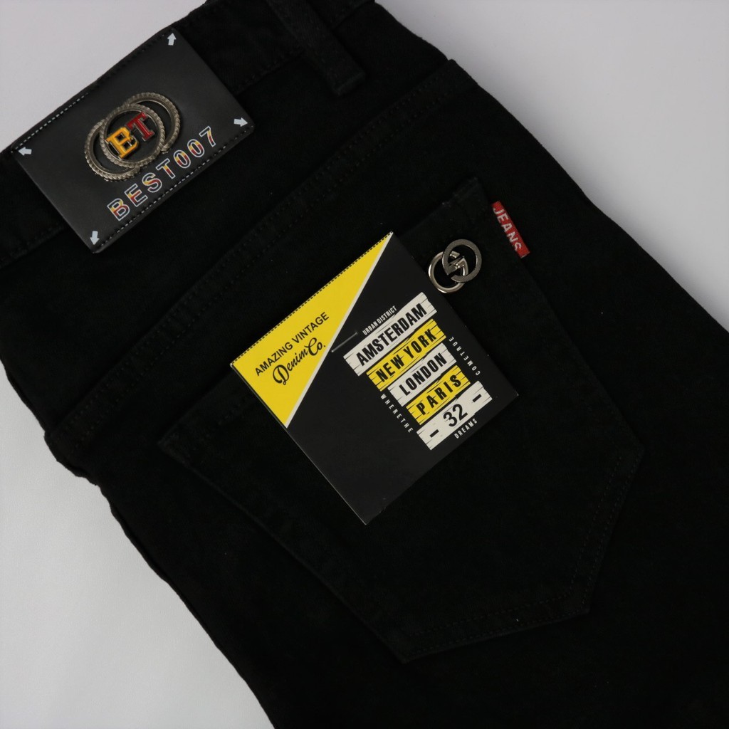 Quần Jean Nam Đen Rách Gối Cao Cấp Không Ra Màu Chất Bò Dày Co Giãn Tốt Form Slimfit _DJ10201 | BigBuy360 - bigbuy360.vn