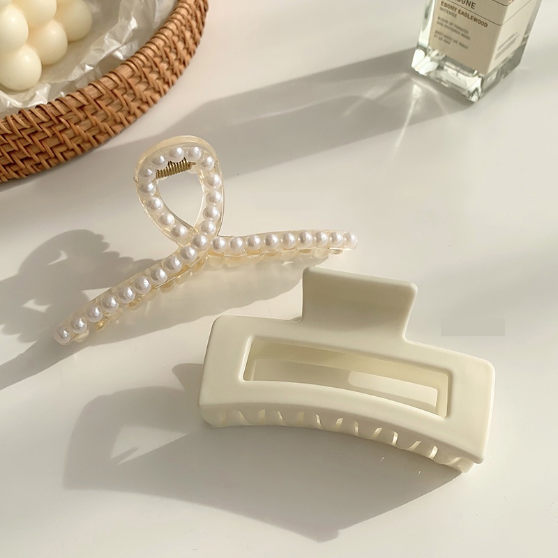 Kẹp Tóc Màu Trắng Thiết Kế Đơn Giản Thời Trang Dành Cho Nữ