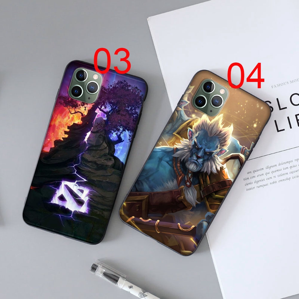 Ốp điện thoại dẻo đen in hình Dota 2 cho iPhone SE 2 11 Pro XR XS Max